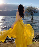 【２色】サンドレス 高見え ホルターネック 可愛い ハイウエスト 着瘦せXH2-QJ8982