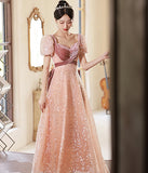 キラキラ ナイトドレス  ゴージャス  ふわふわ 披露宴  音楽会  名媛  高品質  LT2-MDSA6676