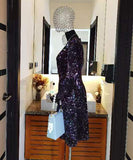 キラキラ ナイトクラブ 袖付き キャバドレス セクシー Party XH2-YJ001