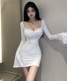 ミニドレス  キャバドレス   着痩せ  キャバ嬢   セクシー 肌見せ   LT2-LQE9344BF05