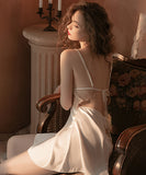 4色 ルームウェア レース パジャマ 肌見せ セクシー MY8-GR1094