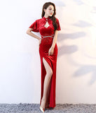 3色 ロングドレス  ナイトドレス   セクシー  宴会  肌見せ 指名  高級感 LT2-XYD3612