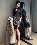 高品質 レース エレガント セレブ風 結婚式 淑女 同伴 可愛い セクシー XH2-JY9559