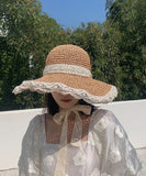 麦わら帽子 帽子 レディース 折り畳み 夏 可愛い リボン サイズ調整制可能 つば広 紫外線対策 天然素材 通気性 涼しい 女性 ストローハット インスタ 話題XH9-LYYH7565