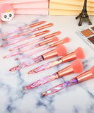 6色 10本セット 収納ケース付き ピカピカ かわいい メイクブラシ メイク MY9033