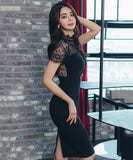 レース 高見え 新作 姉 キャバドレス 膝丈 ドレス パーティードレス MY2-ZED886358HF225B