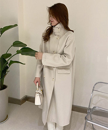 【3色】カシミヤ コート  高品質  チェスターコート オーバーサイズ  ウール XH2-BQL004