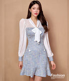 蝶結び  ミニドレス  パーティードレス 指名 二次会 同伴  名媛 淑女  LT2-ZED887872A71