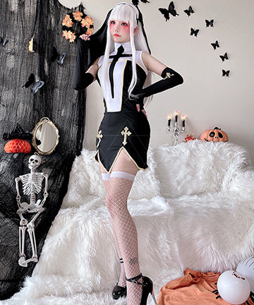 4点セット】ハロウィン コスプレ ホラー 個性派 シスター セクシー