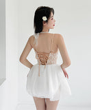 水着 モノキニ ビキニ レース 着瘦せ セクシー バックレス XH7-DP-A30017