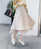 【4色】可愛い チュール 秋 コーデ万能 エレガント 同伴 女性らしい XH2-CYFZ46513