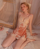 【3色】 ルームウェア 高級感 セクシー レース パジャマ XH8-GR2824