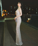 キラキラ ナイトドレス セクシー 華奢感 ゴージャス 演奏会 誕生日 パーティー XH2-YFTK2561