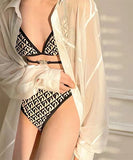 【上下2点セット】水着 韓国スタイル おしゃれ 温泉 セクシー バッククロス XH7-CF2075