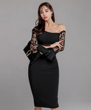 ひざ丈ドレス パーティードレス レース 新作 ゴージャス MY2-ZED882903-1A71