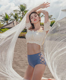 フリル 水着 かわいい ビキニ モノキニ タンキニ 新作 韓国 YN7012-KDS2055