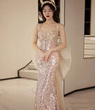 人魚美姫  キラキラ  ゴージャス パーティードレス 披露宴  コンサート  年末演芸  上品  LT2-MDS10/15-2