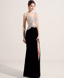 透明感  キラキラ ロングドレス ゴージャス  高級感 二次会 披露宴 LT2-HX205