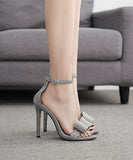 高級感 キラキラ ハイヒール 二次会 おしゃれ セクシー 高見え リボン 宴会 XH5-XL‐FD-868-10