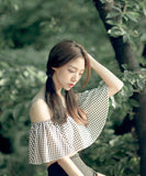 フリル チェック柄 かわいい 水着 ビキニ タンキニ モノキニ 新作 海辺 MY7-KSD