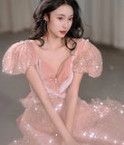 輝く ゴージャス パーティードレス 披露宴  コンサート  年末演芸  上品  LT2-MDS10/15