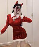 クリスマス限定  コスプレ サンタ服    かわいい ふわふわ LT2-MLS7616