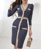 2色  ニットワンピース  ロングドレス  秋新作 セクシー 姉 着痩せ  気質 LT2-ZED880343E49