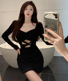 秋新作 キャバドレス 透かし彫り セクシー 姉 大人可愛い XH2-LQE2930B453