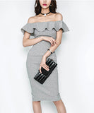 キャバドレス セクシー フリル 大人可愛い ベアトップ 韓国っぽ XH2-ZED889140B