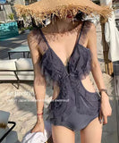 ビキニ かわいい レース フリル モノキニ SEXY 人気新作 MY7-KDS2201