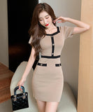 ニット 着痩せ 3色 セール 人気新作 ミニドレス キャバドレス XY2-MLS5526