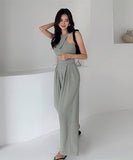 ワイドパンツ 高級感 エレガント 通勤 OL風 ハイウエスト XH2-ZED883882A71