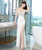 チューブトップ   ロングドレス  キャバドレス  透視感  谷間魅せ  セクシー  高級感  LT2-XYD2255