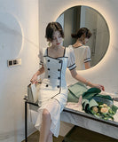 ドレス おしゃれ 気質 披露宴 マーメイド スカート 同伴 パッチワーク XH2-JY1975