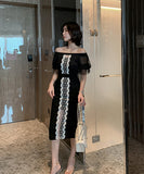 宴会 エレガント パッチワーク レース セクシー 披露宴 XH2-JY1763