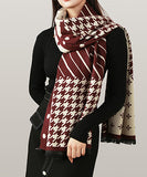 【5色】スカーフ かわいい コーデ万能 保暖性 キャバクラ 千鳥格子 XH9-DQST-QN01