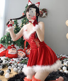 【クリスマス】ファーショルダー  サンタコスプレ ドレス  サンタコス  かわいい  LT2-MMKQ305