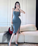 ひざ丈ドレス 着痩せ  リボン 背露出 新作 二次会 LT2-LQE3032KL303