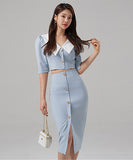 【上下2点セット】エレガント 淑女 デート ユニーク 同伴 通勤 大人可愛い XH2-ZED887358A71