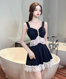 レース ミニドレス  キャバドレス  セクシー  かわいい  少女感   LT2-MLS7435