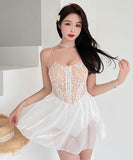 水着 モノキニ ビキニ レース 着瘦せ セクシー バックレス XH7-DP-A30017