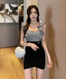 【black&blue】キャバドレス 指名 フリル カワセクシー ミニドレス XH2-YM8719