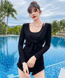 ビキニ 水着 レディース 体型カバー  ワンピース水着 ハイウエスト XY-DS-028218