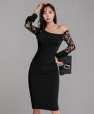 ひざ丈ドレス パーティードレス レース 新作 ゴージャス MY2-ZED882903-1A71