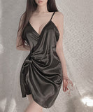 3色 パジャマ セクシー ルームウェア ストラップ 高級感 XH8-GR2320