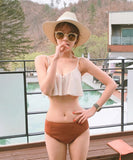 2点セット かわいい フリル 水着 ビキニ タンキニ モノキニ 新作 体型 カバー MY7-KSD2007