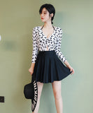 セット かわいい 長袖 日焼け止め 再入荷 水着 タンキニ モノキニ ビキニ 体型カバー YN7018