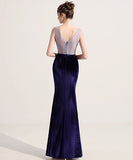 Vネック  刺繍   ロングドレス ゴージャス  高級感  パーティー用  披露宴 LT2-HX172