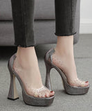 ハイヒール パンプス 透明 キラキラ セクシー レベルアップ 新作 YN5007