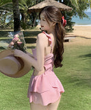 水着 可愛い モノキニ フリル 非対称 透かし彫り セクシー 海辺花火 XH7-DP- A29644